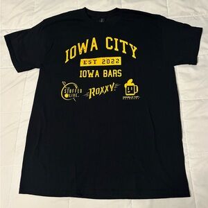 Iowa City Bars Black and Yellow T-Shirt